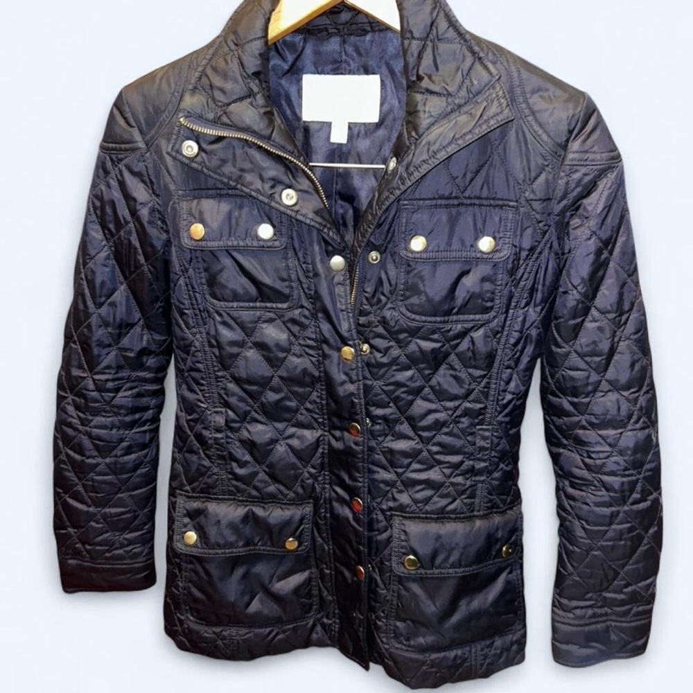 Banana Republic Navy Blue Jacket with Gold Accents